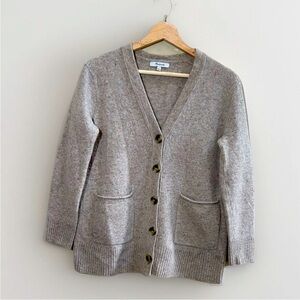 Madewell Women's Donegal Maysfield Tan Merino Wool Cardigan Sweater Size Small